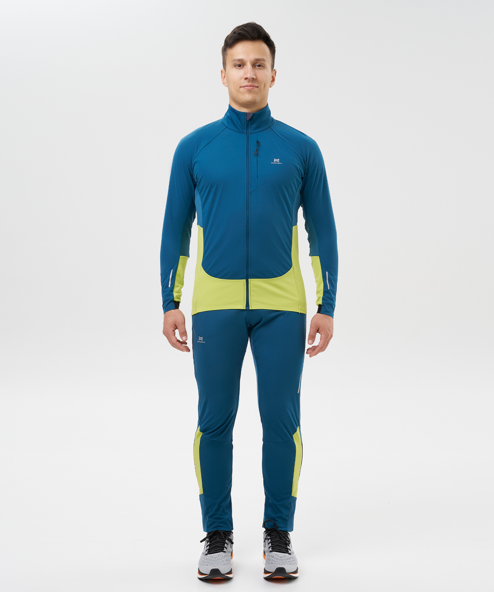 Тренировочная куртка Nordski Race Dark Jeans/Lime