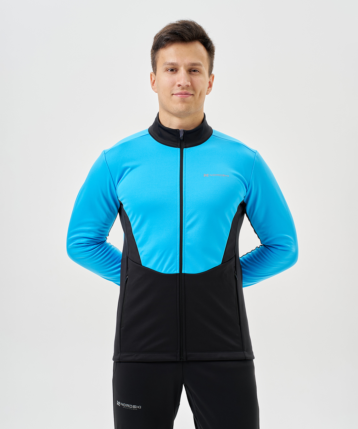 Тренировочная куртка Nordski Advance Light Blue/Black