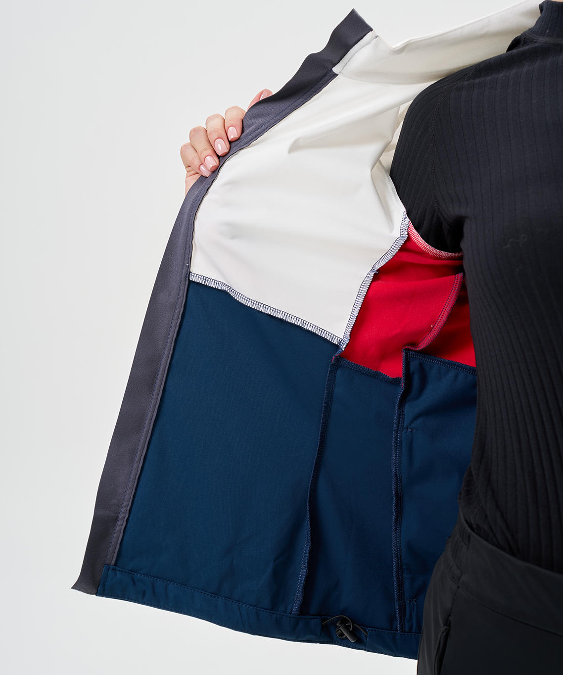 Тренировочная куртка Nordski PRO TOUR White/Deep/Red W