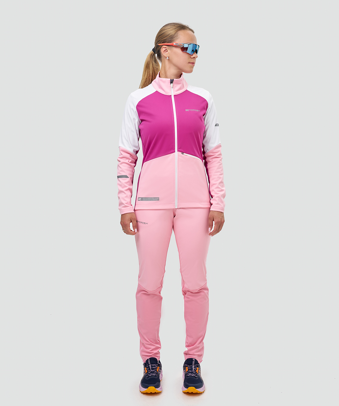 Тренировочная куртка Nordski Pro 2.0 White/Candy Pink/Fuchsia W