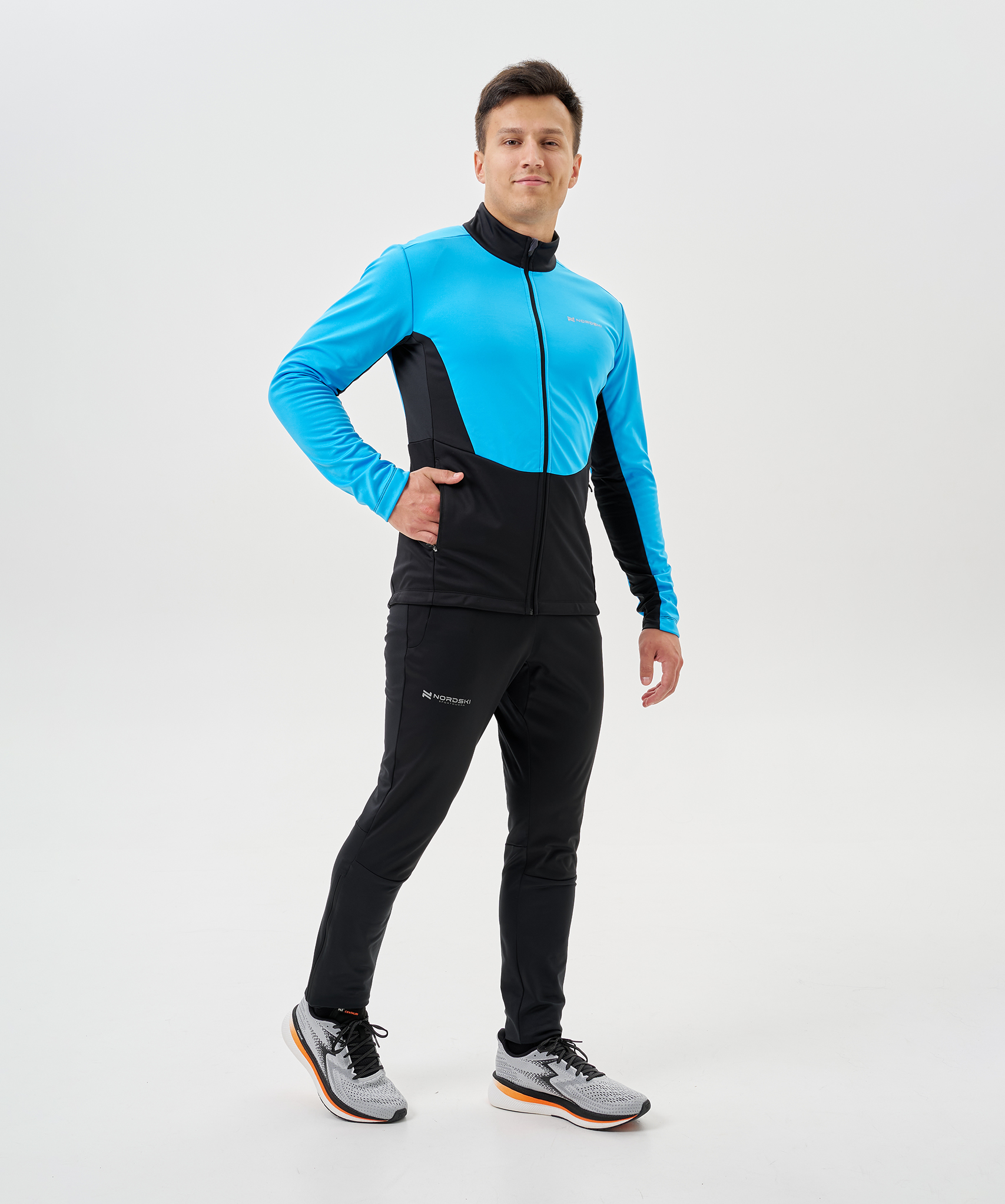 Тренировочная куртка Nordski Advance Light Blue/Black