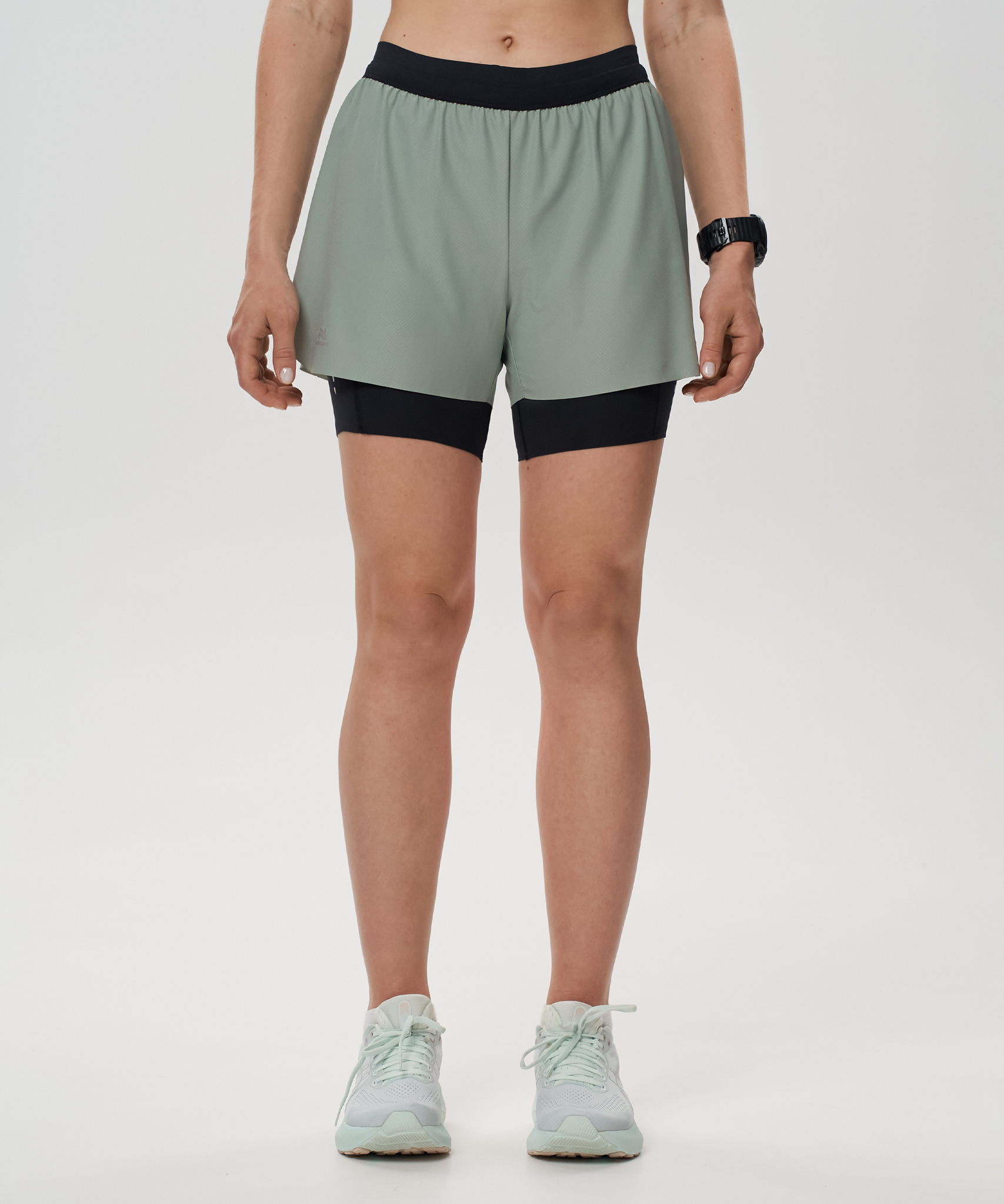 Шорты 2 в 1 Nordski Road Ice Mint/Black W