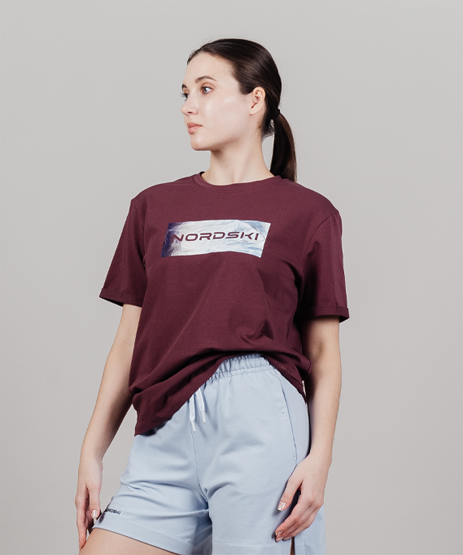 Футболка Nordski Simple Logo Beige/Sunset W