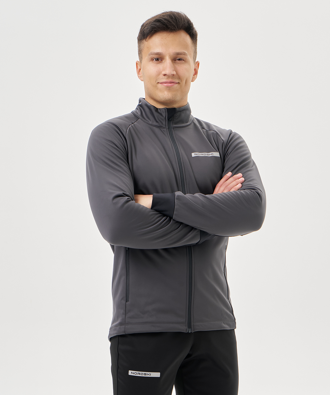 Тренировочная куртка Nordski Core Graphite/Black