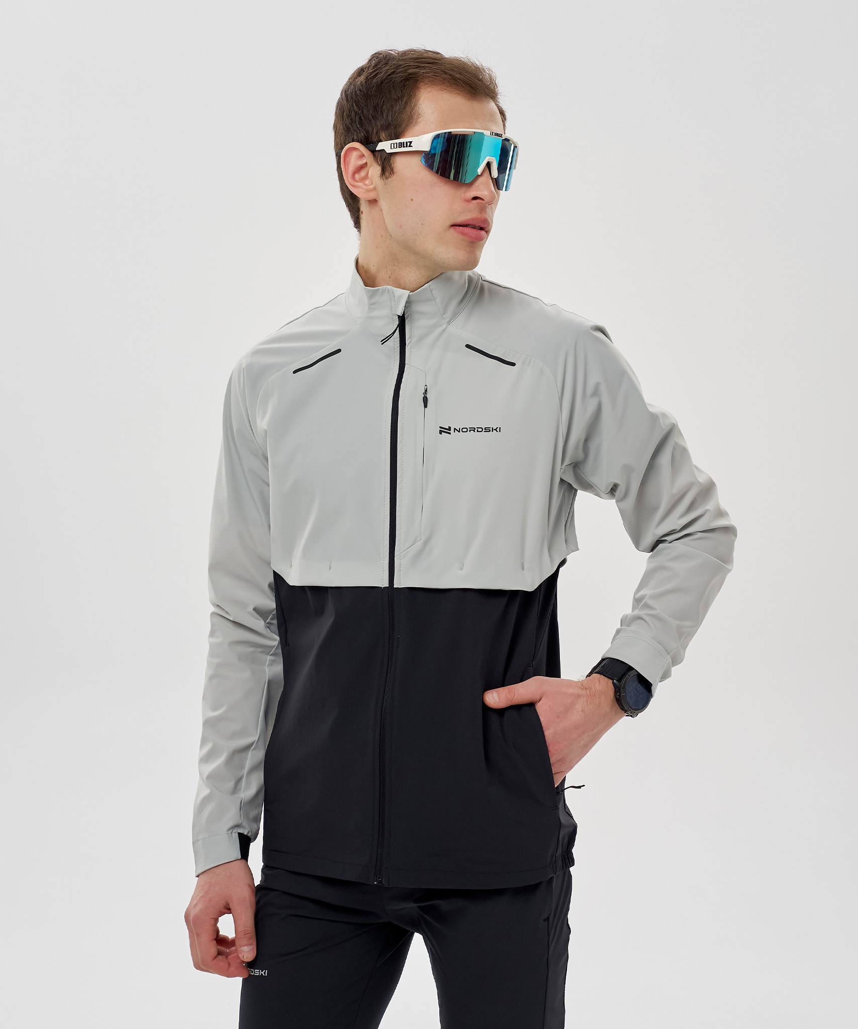 Ветровка Nordski Pro Energy Running Grey/Black
