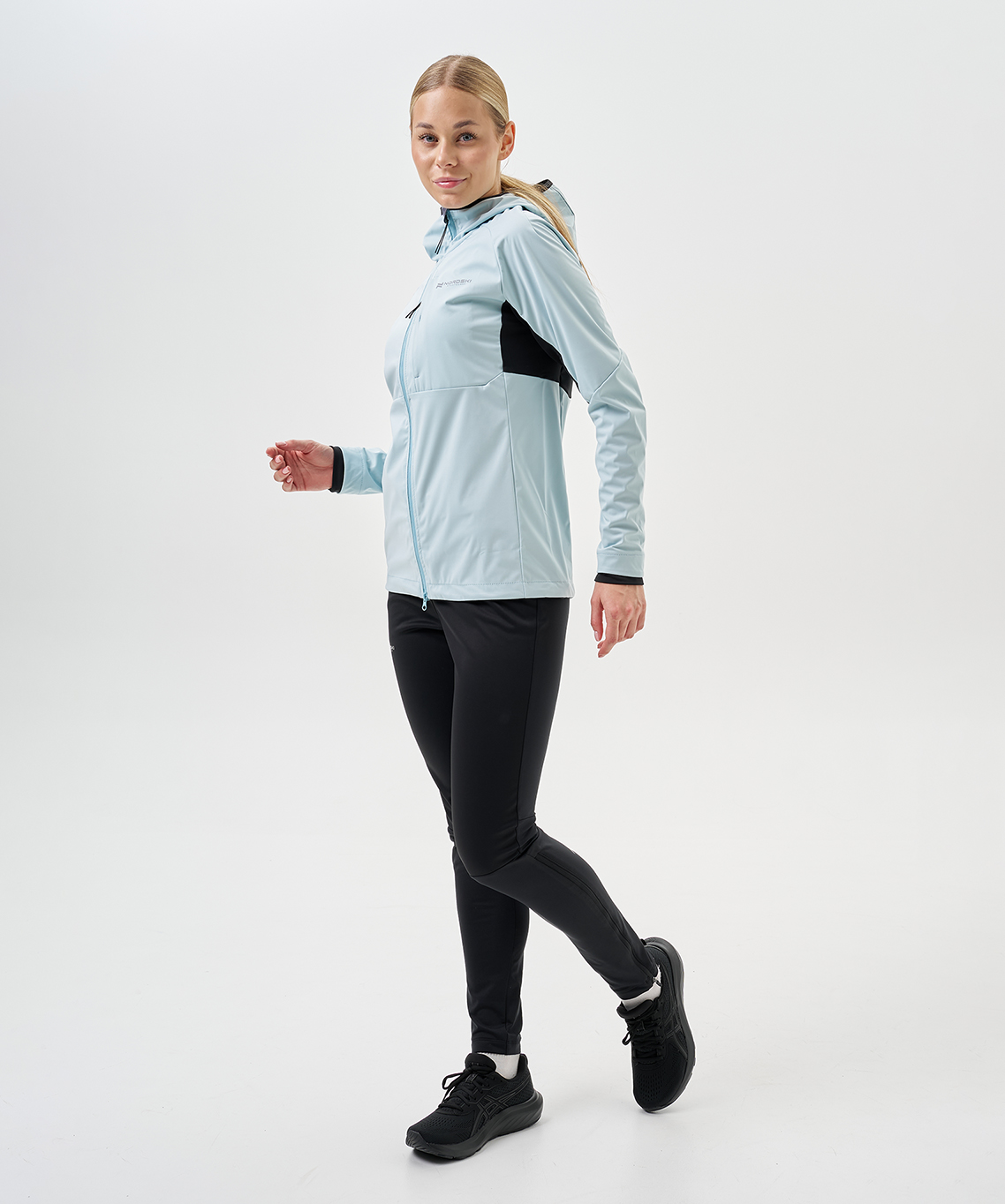 Тренировочная куртка Nordski PRO TOUR HOOD Aqua/Black W