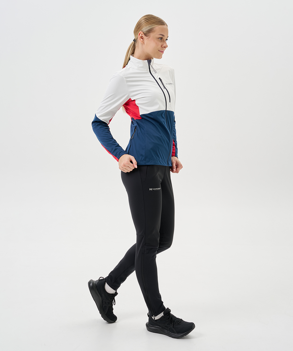 Тренировочная куртка Nordski PRO TOUR White/Deep/Red W