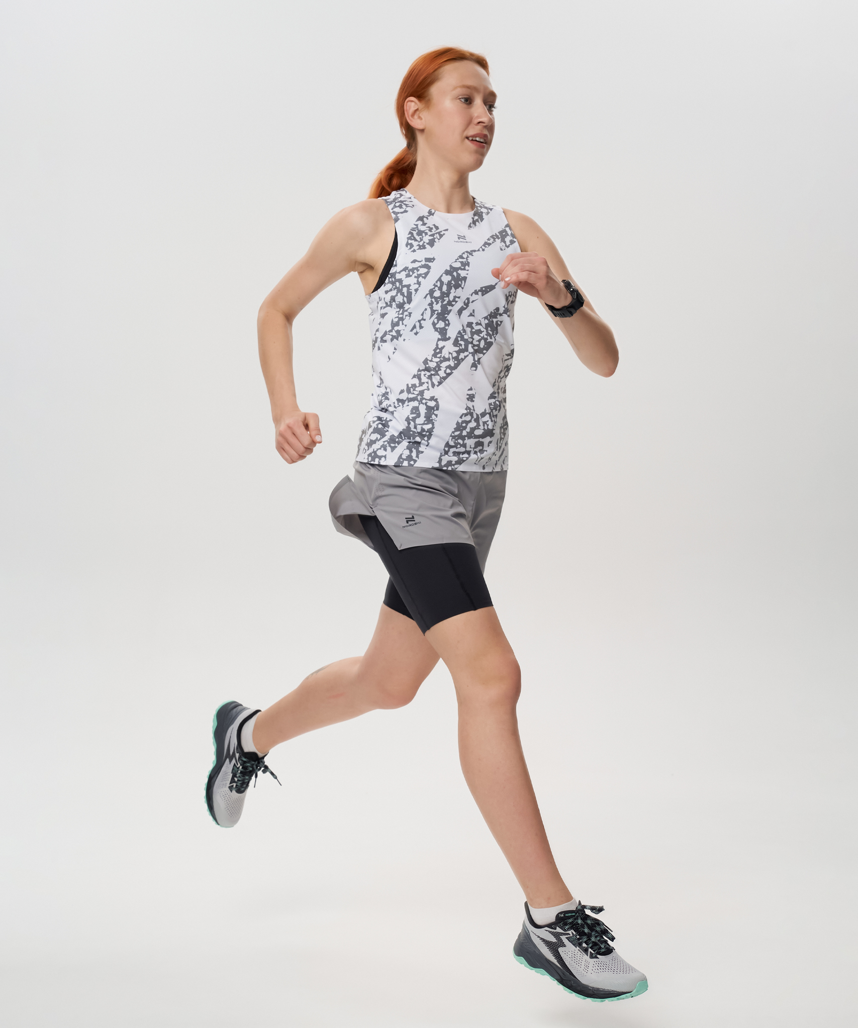 Шорты 2 в 1 Nordski Trail Grey/Black W
