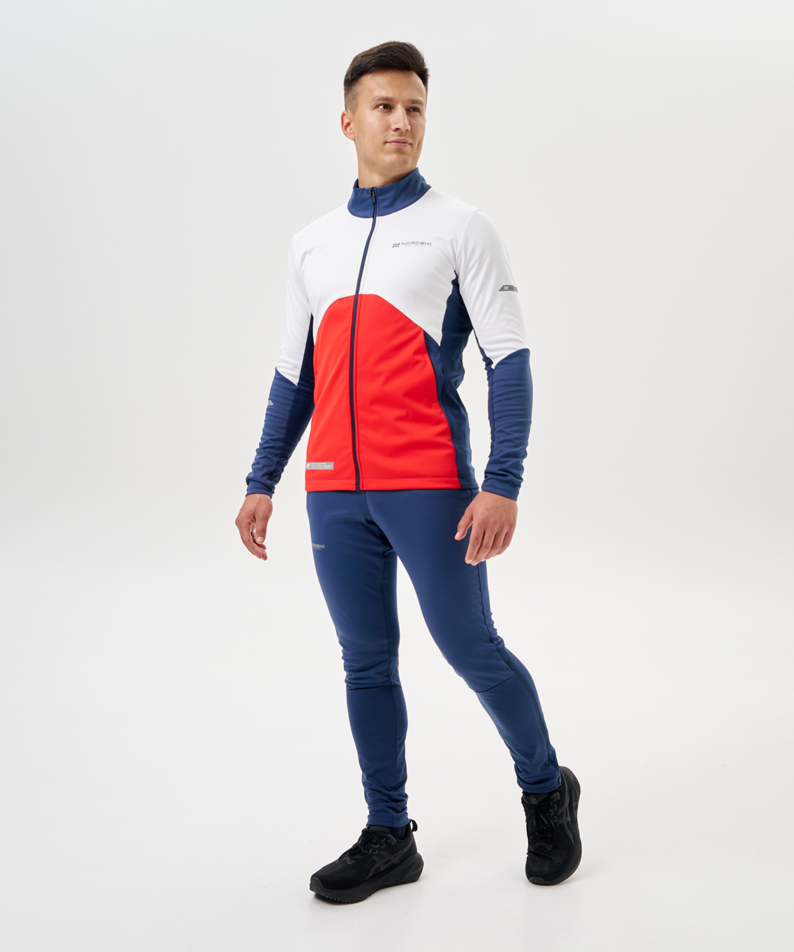 Тренировочная куртка Nordski Pro 2.0 White/Red/Blue